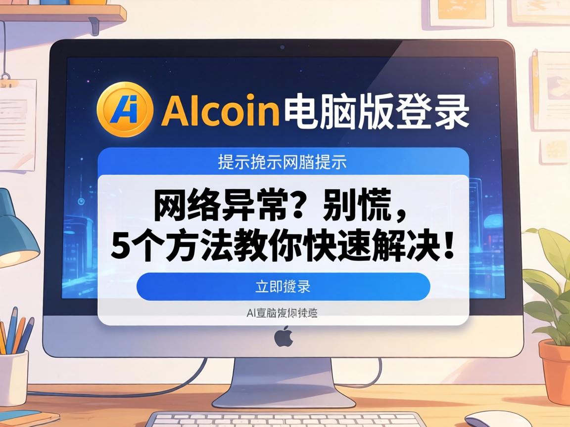 AIcoin电脑版登录提示网络异常？别慌，5个方法教你快速解决！